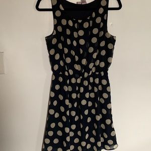 Navy polka dot dress